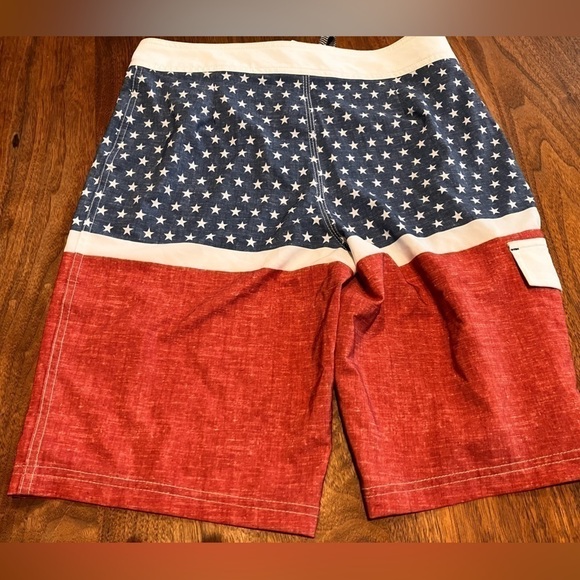 Trinity Board Shorts American Flag Waist 28 Stars Stripes Swimsuit Trunks - Picture 2 of 11